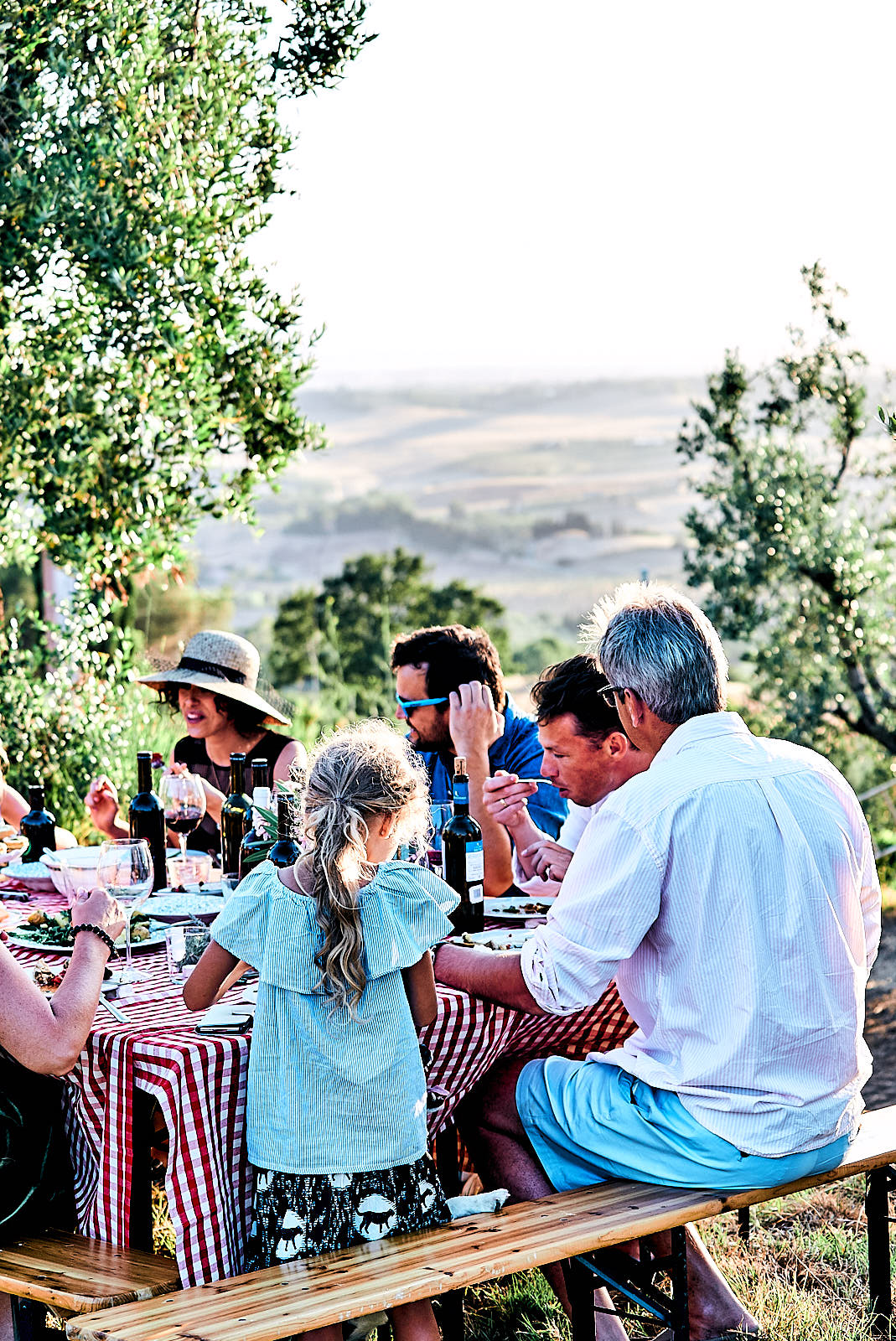 Tuscany. Dinner in vineyards