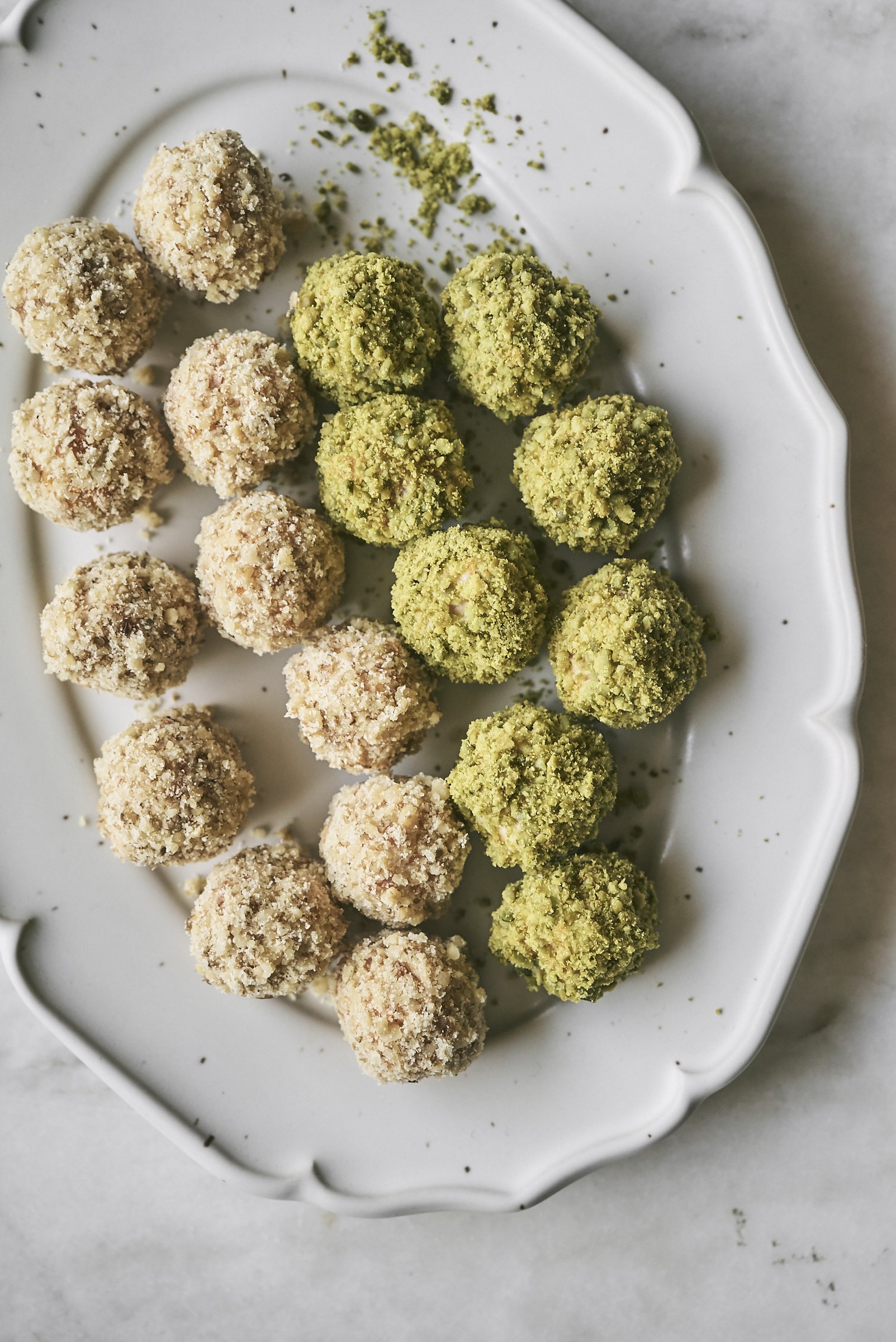 Mango and white chocolate truffles