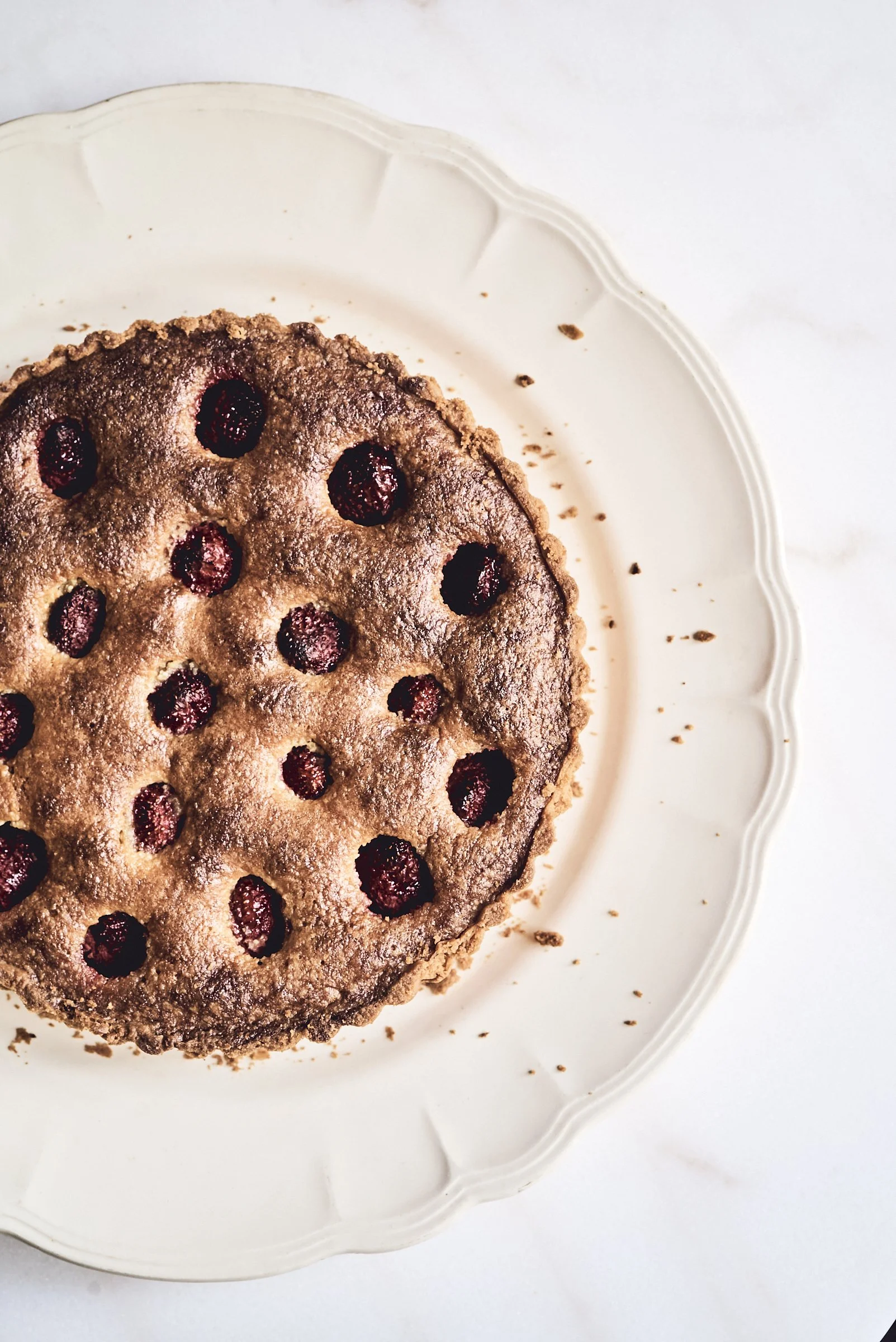 Strawberry frangipane tart