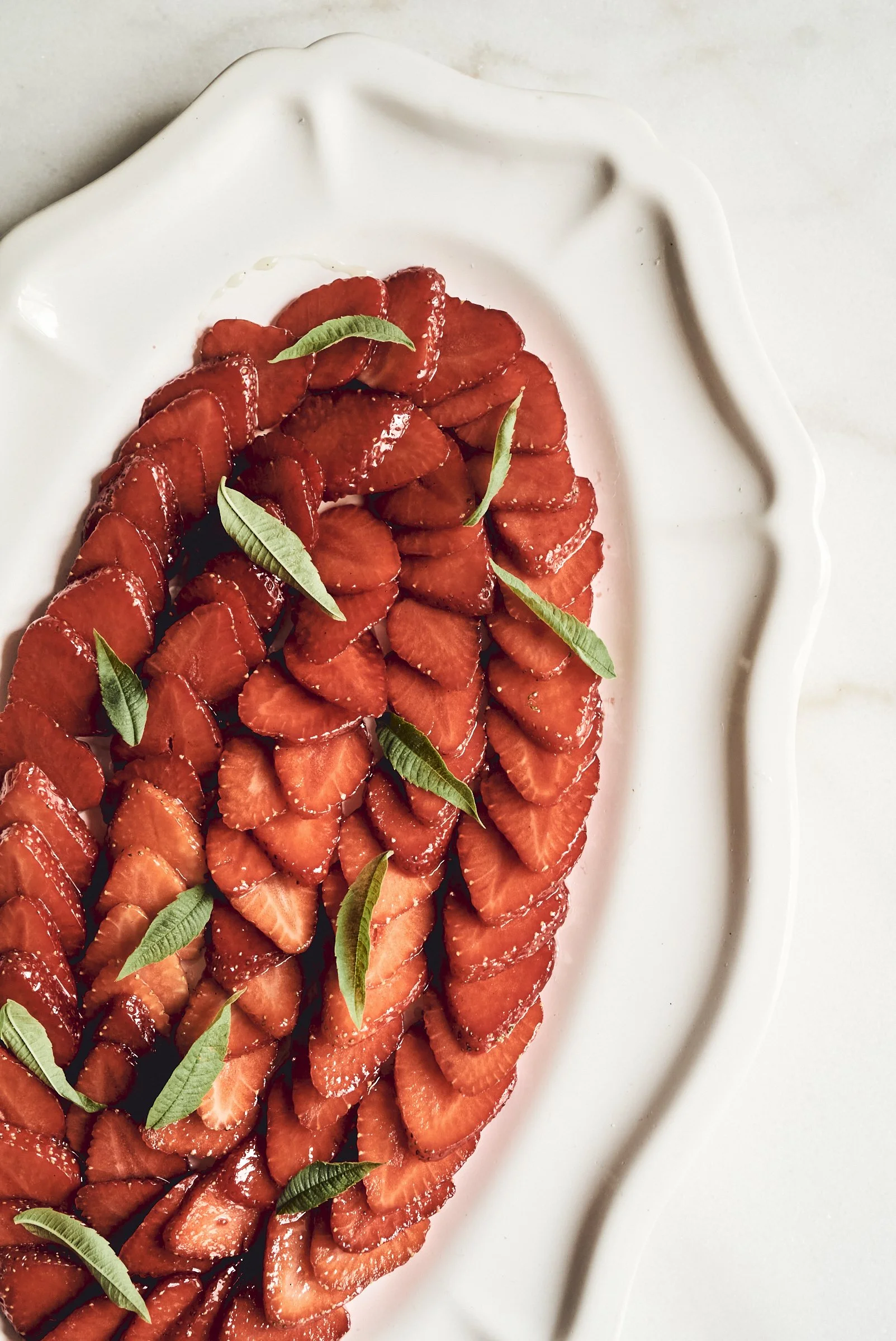 Strawberries and verbena