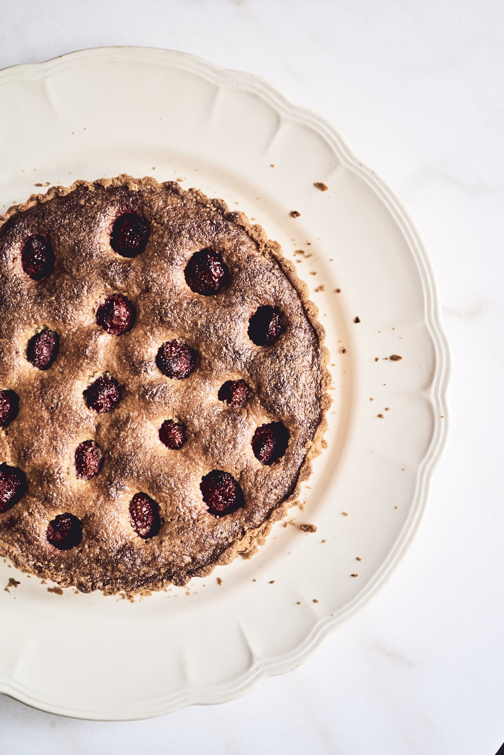 Strawberry frangipane tart