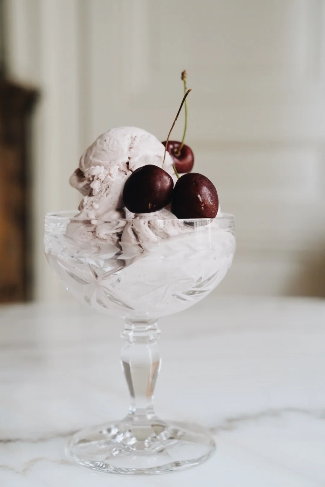 Simple cherry ice cream