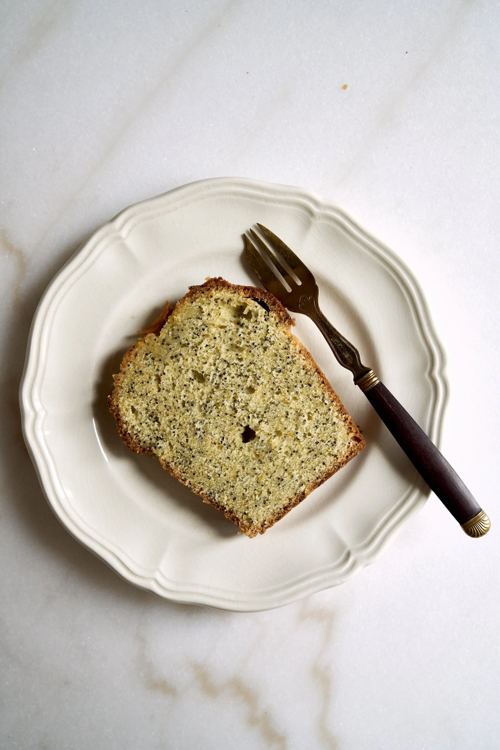 French orange and poppy cake