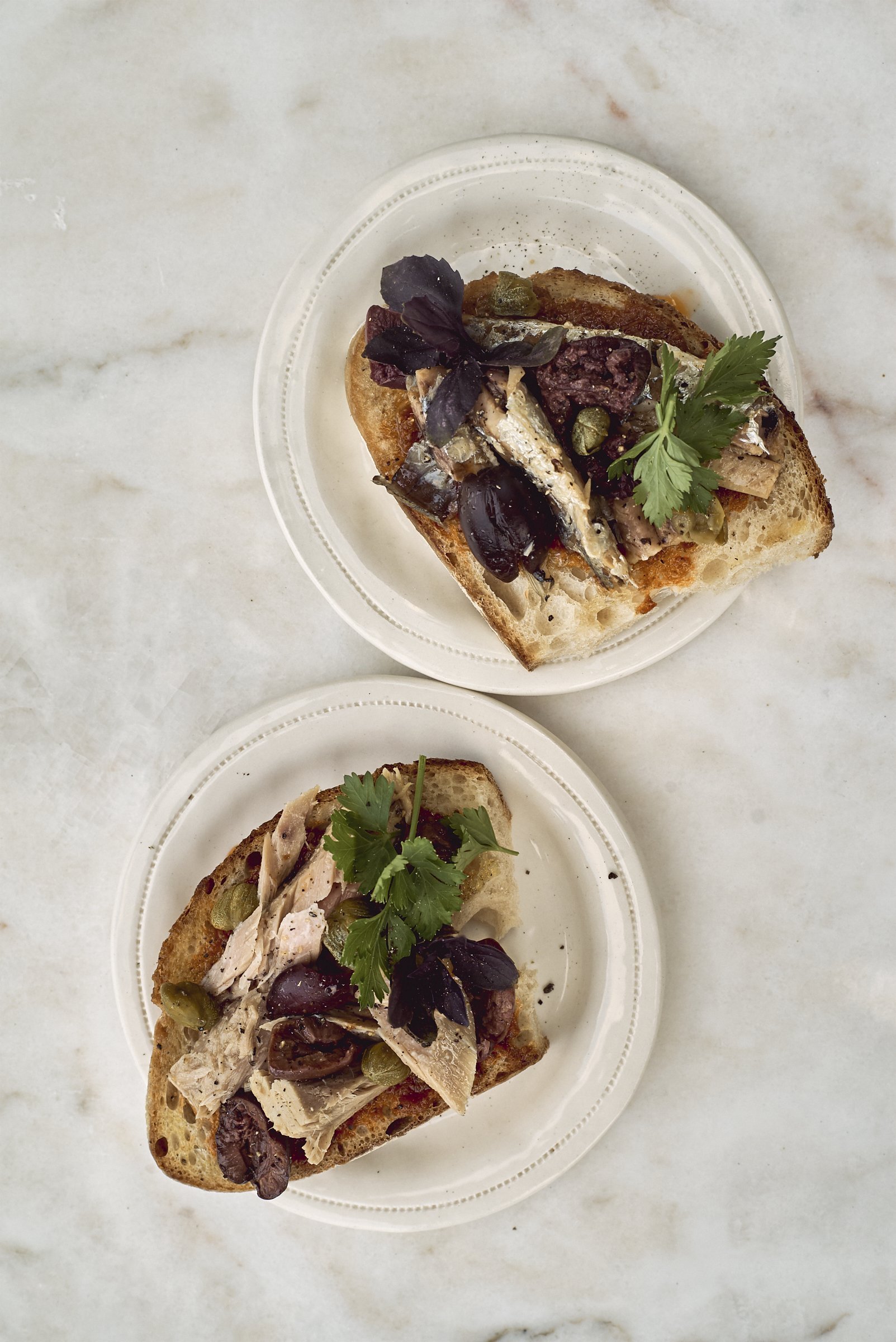 Tuna and sardine apero slices