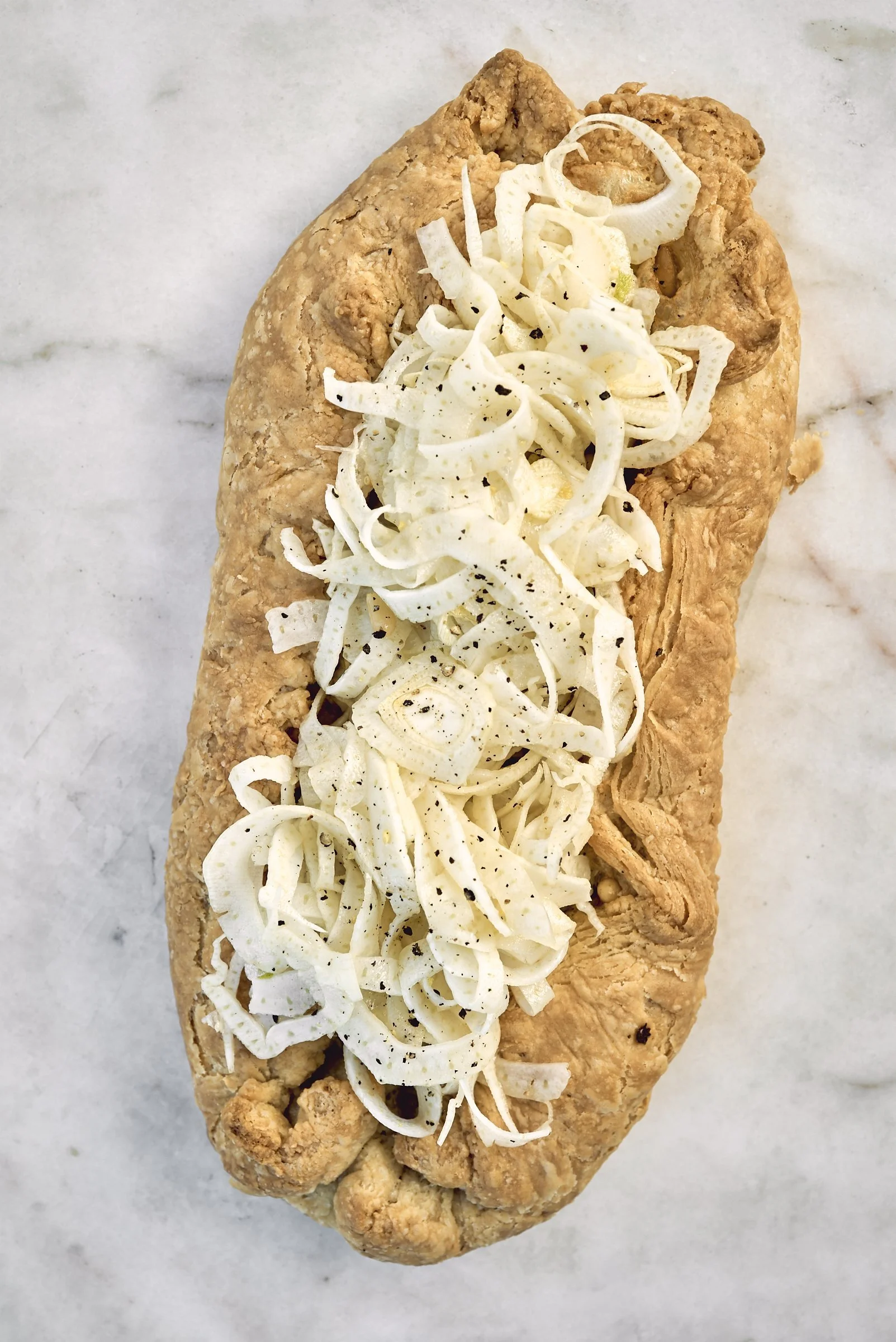 Cheese and fennel tart