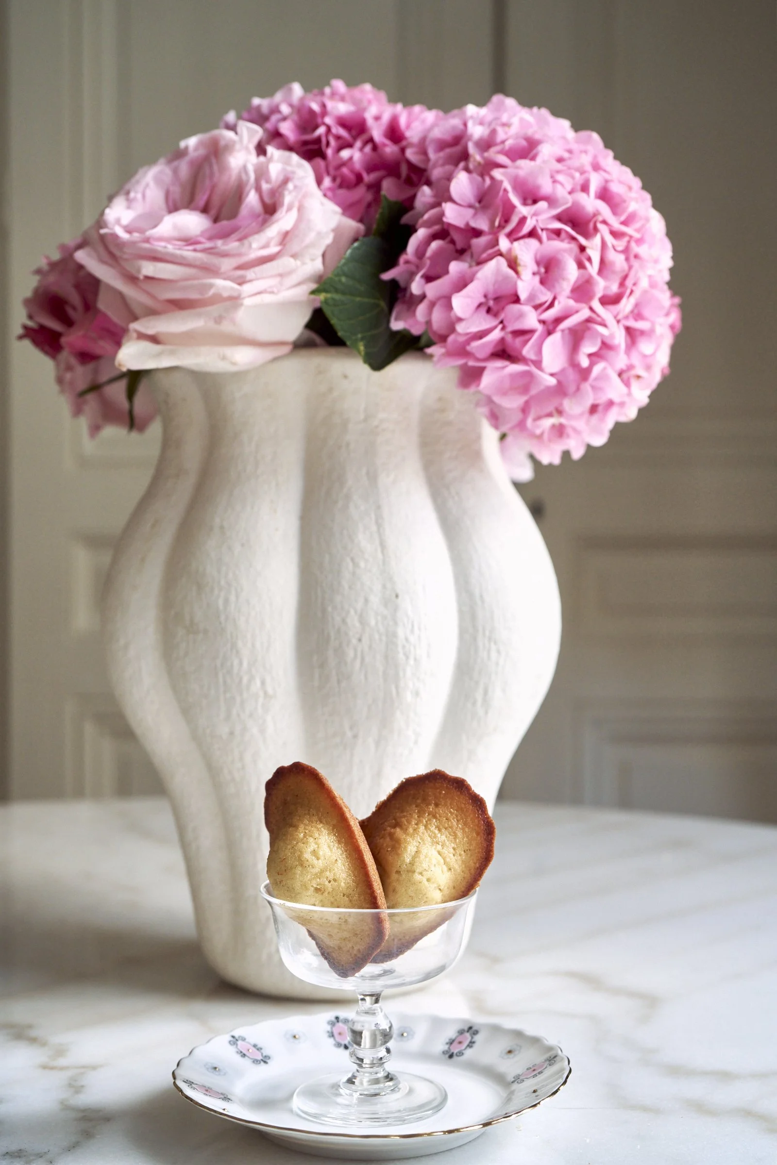 Vanilla, lavender, and honey madeleines