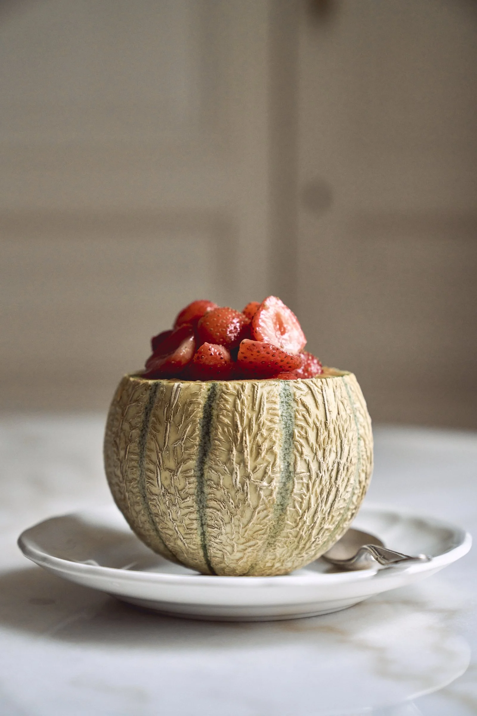 Melon and strawberries