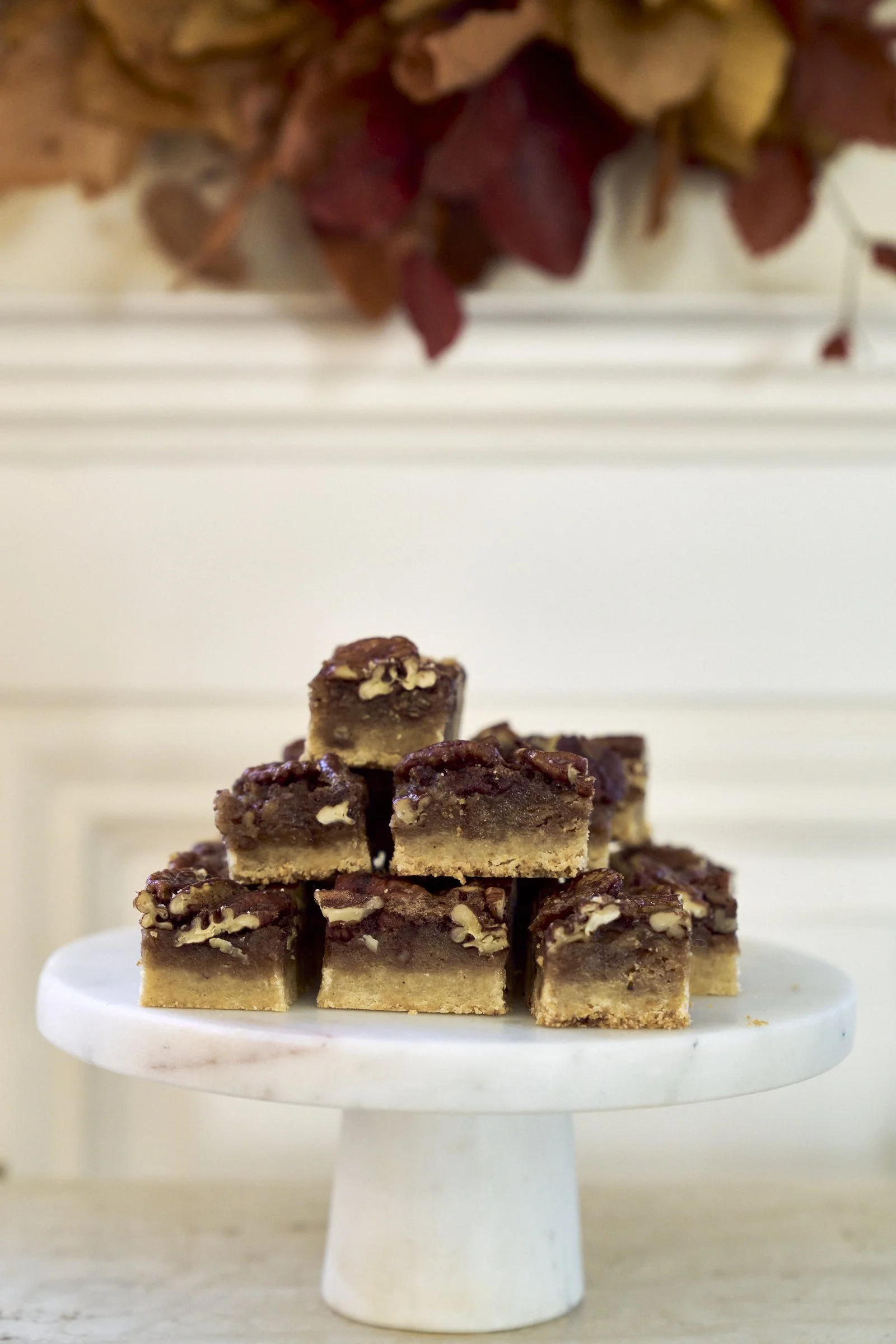 Spicy fall shortbread and pecan slices