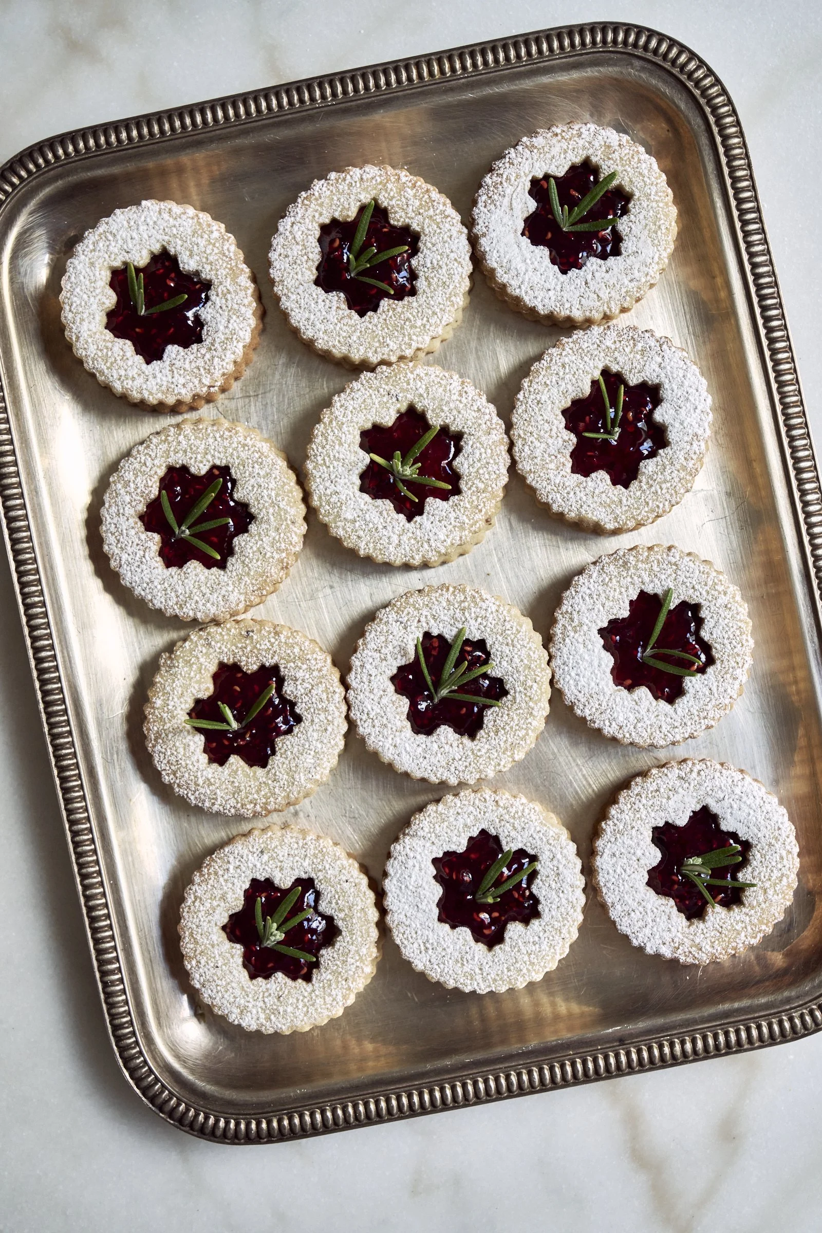 Christmas jam cookies