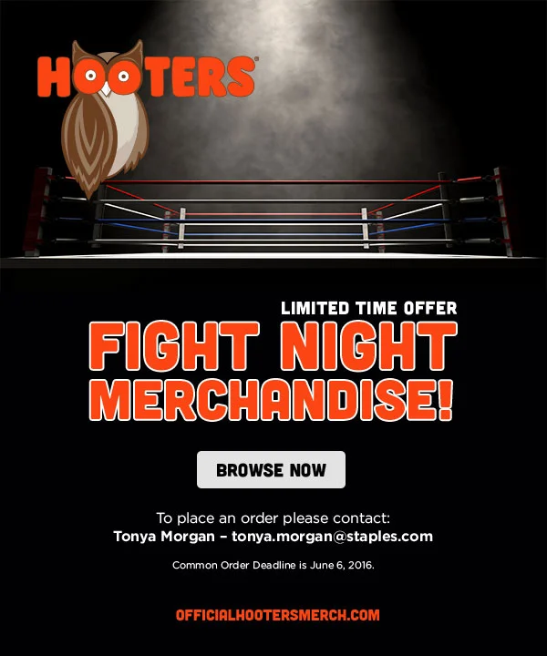  Monthly eComm promoting Fight Night merchandise.  Design by me; copy by marketing. 