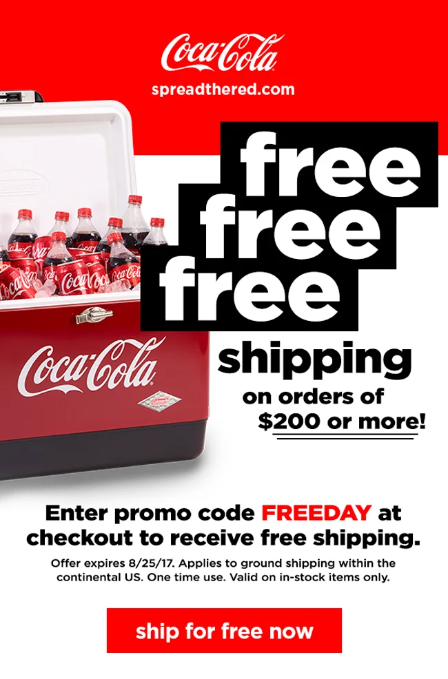  Monthly eComm offering free shipping.  Design by me; copy by marketing. 