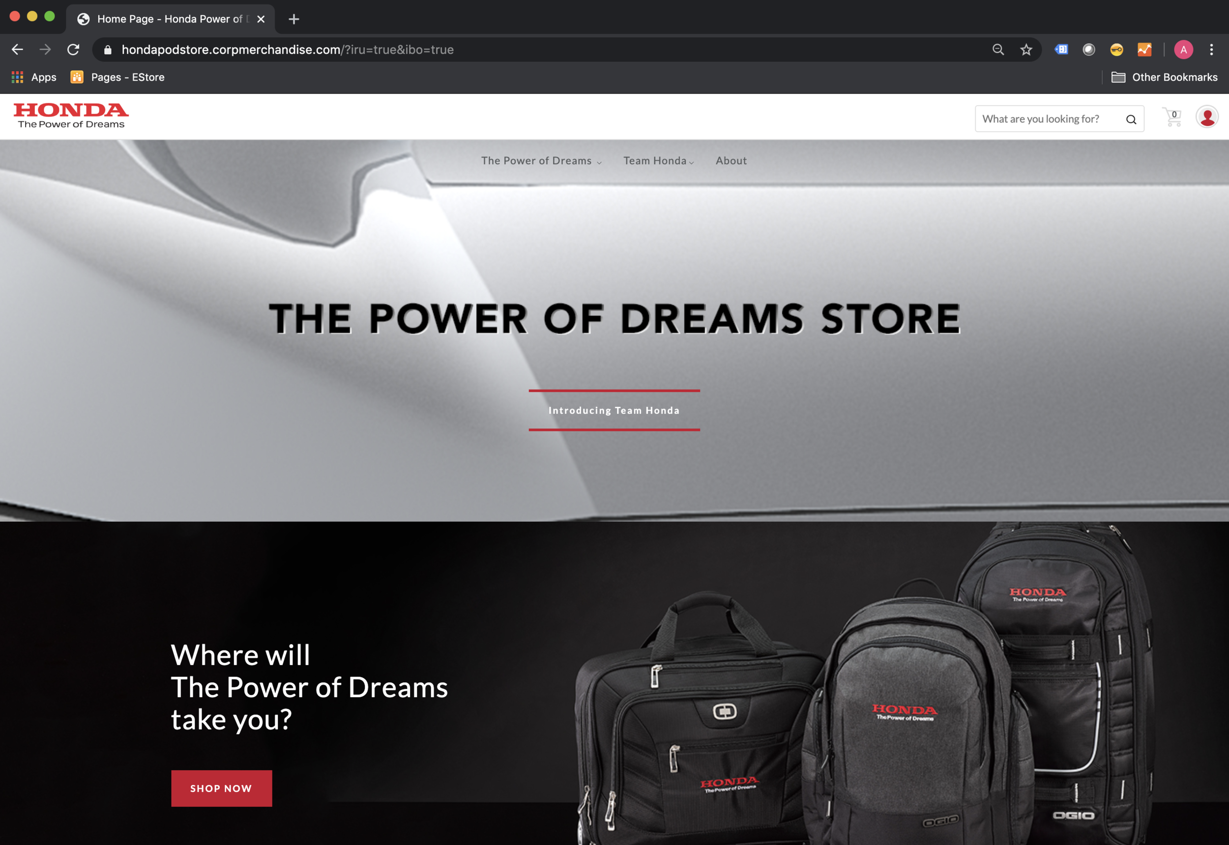 Honda Power of Dreams eStore 