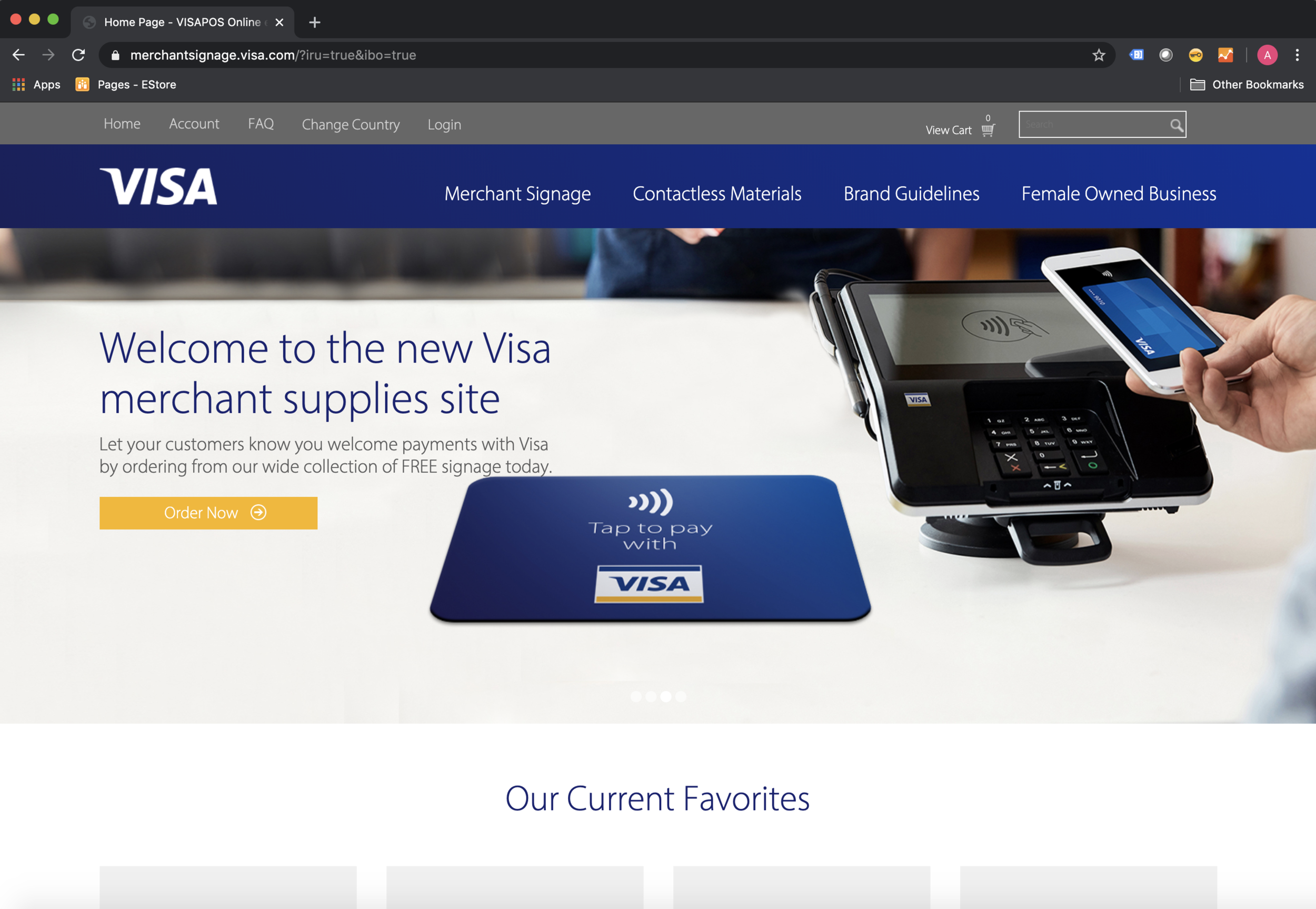 Visa Point-of-Sale eStore - US
