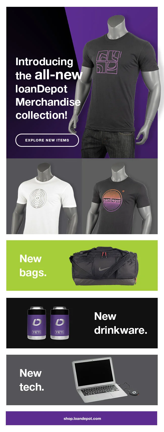  Monthly eComm focused on New Loan Depot Products.&nbsp;  Design by me; copy by marketing.&nbsp; 