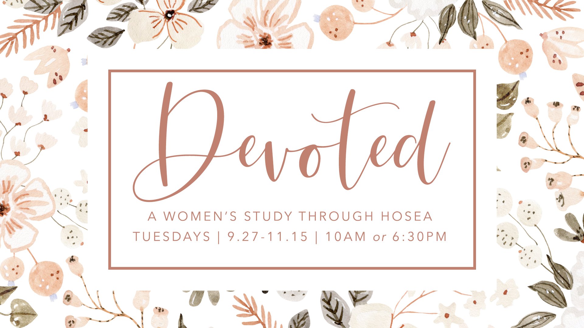 Hosea Bible Study | Fall 2022