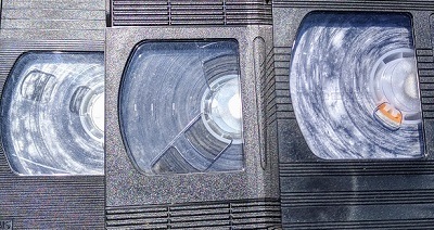 Mold Damaged VHS Tapes