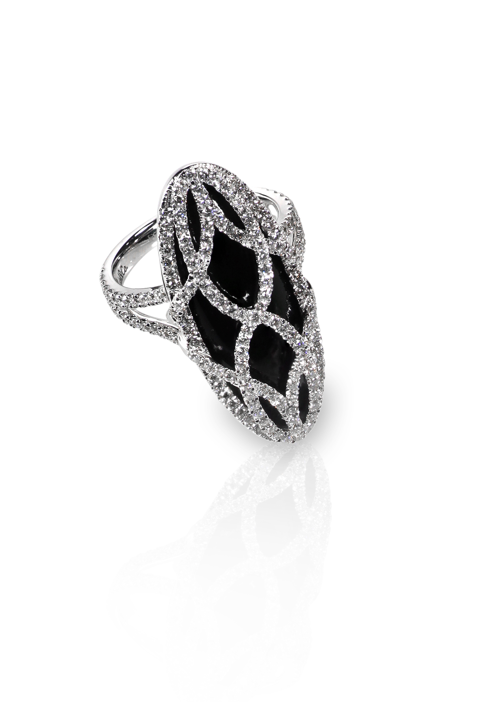 Black Onyx Diamond Ring