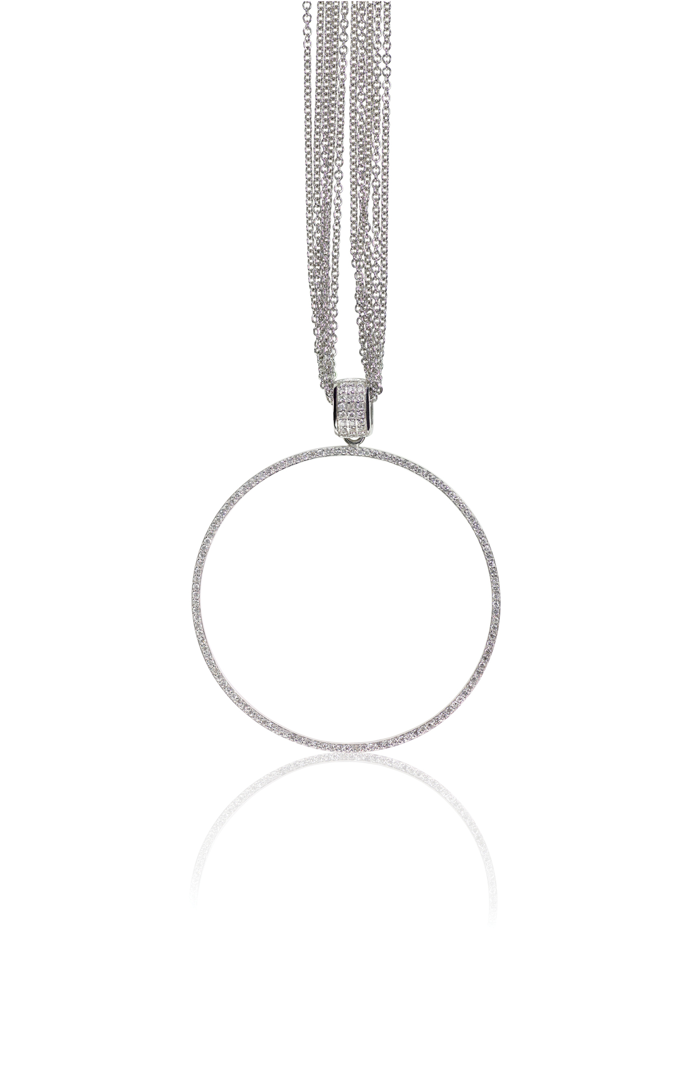 cicle diamond pendant