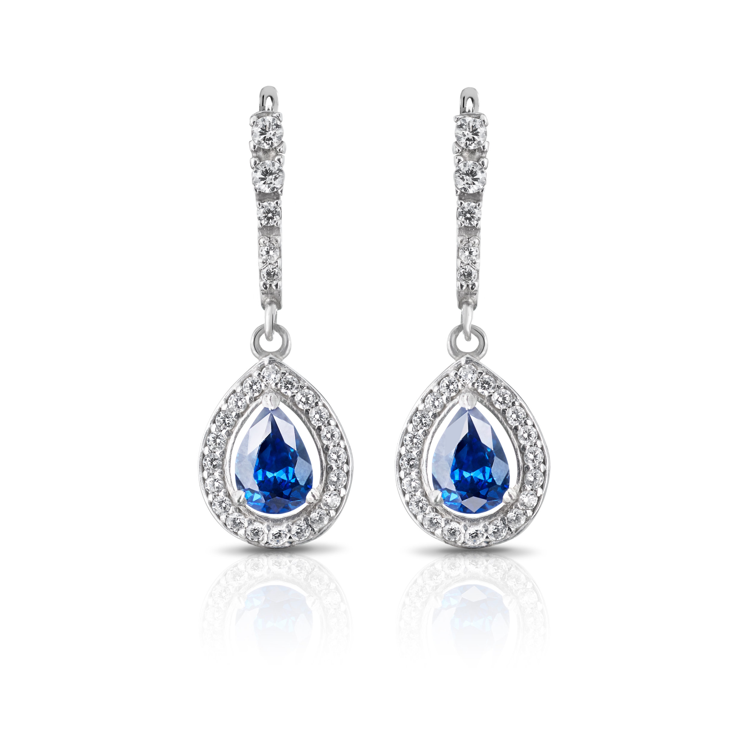 Sapphire Diamond Earrings