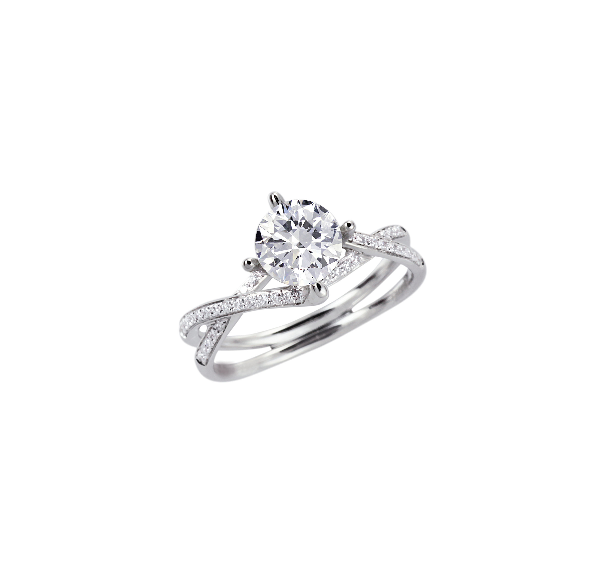 Twisting - Diamond - Engagement - Rings