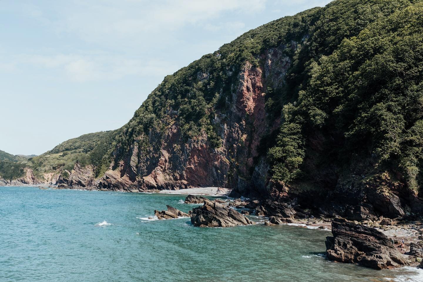 Thailand or Exmoor? From a 16km hike around Valley of the Rocks and down into Woody Bay. Sadly too choppy around the entry points for a swim (this photo doesn&rsquo;t really show it) but we&rsquo;ll come back at low tide next time.