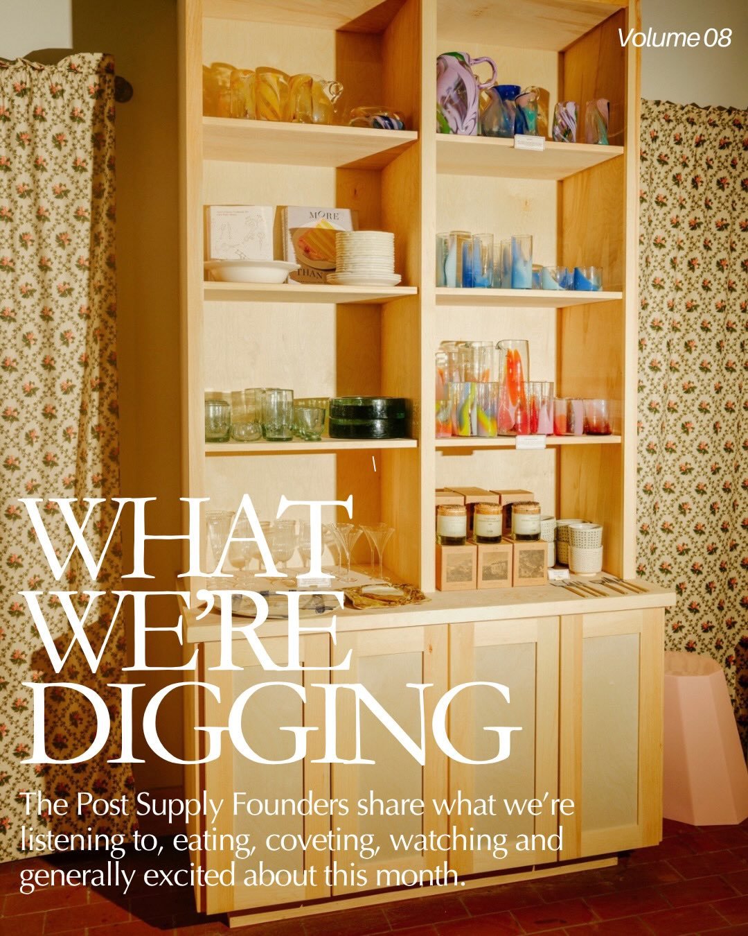 01 Coveting: James Street Chunky Lowe, Cobalt
02 Reading: Among Friends, Hal Abbott
03 Eating: Ethereal Cereal Granola
04 Listening To: The Lijadu Sisters
05 Watching: The Chair Company
06 Drinking: CAP Matcha