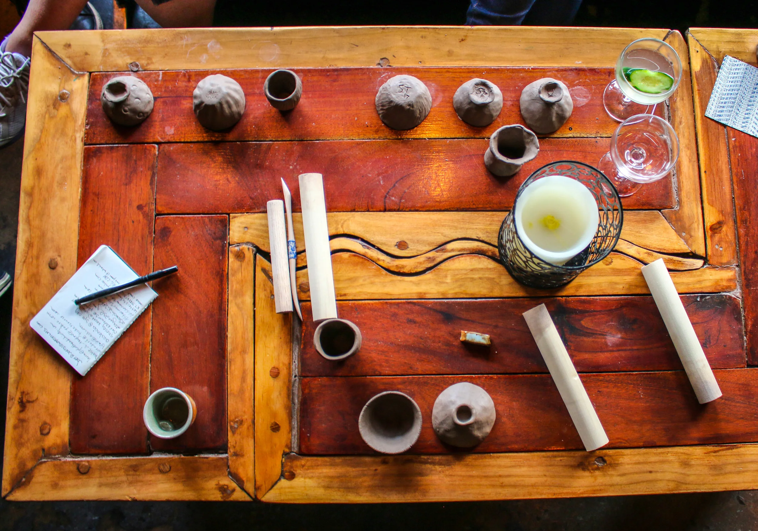 Overhead Table Pottery.jpg