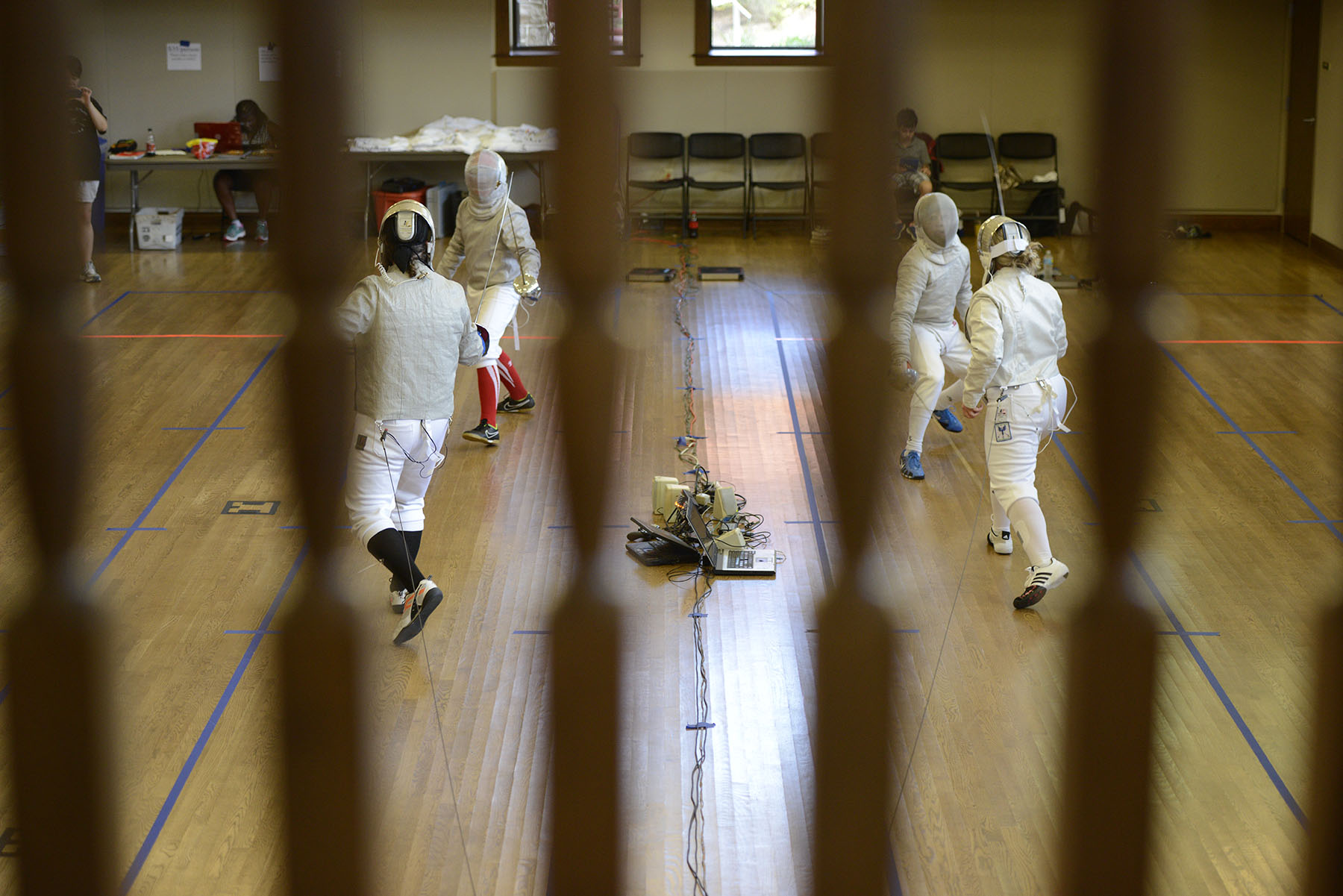  Nine athletes competed in the sabre fencing competition of the Show-Me State Games on Saturday. The sabre competition was the first of three fencing competitions&nbsp;of the games, which also include foil and épée fencing. 