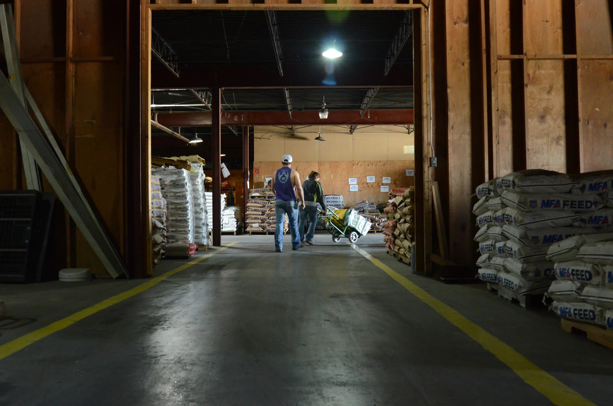  Zach picks up corn seed from the local Missouri Farmers Association Agri Services center in St. Joseph, Missouri. He uses De Kalb brand seed. Zach decided to take up the family business because of his grandfather. “My grandfather did it and was so p