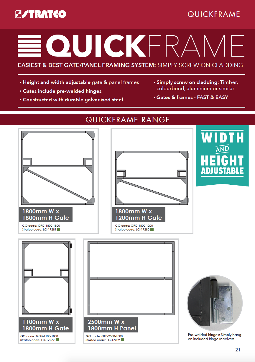 Quickframe infoClick here to view