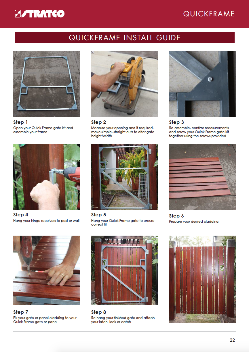 Quickframe installationClick here to view