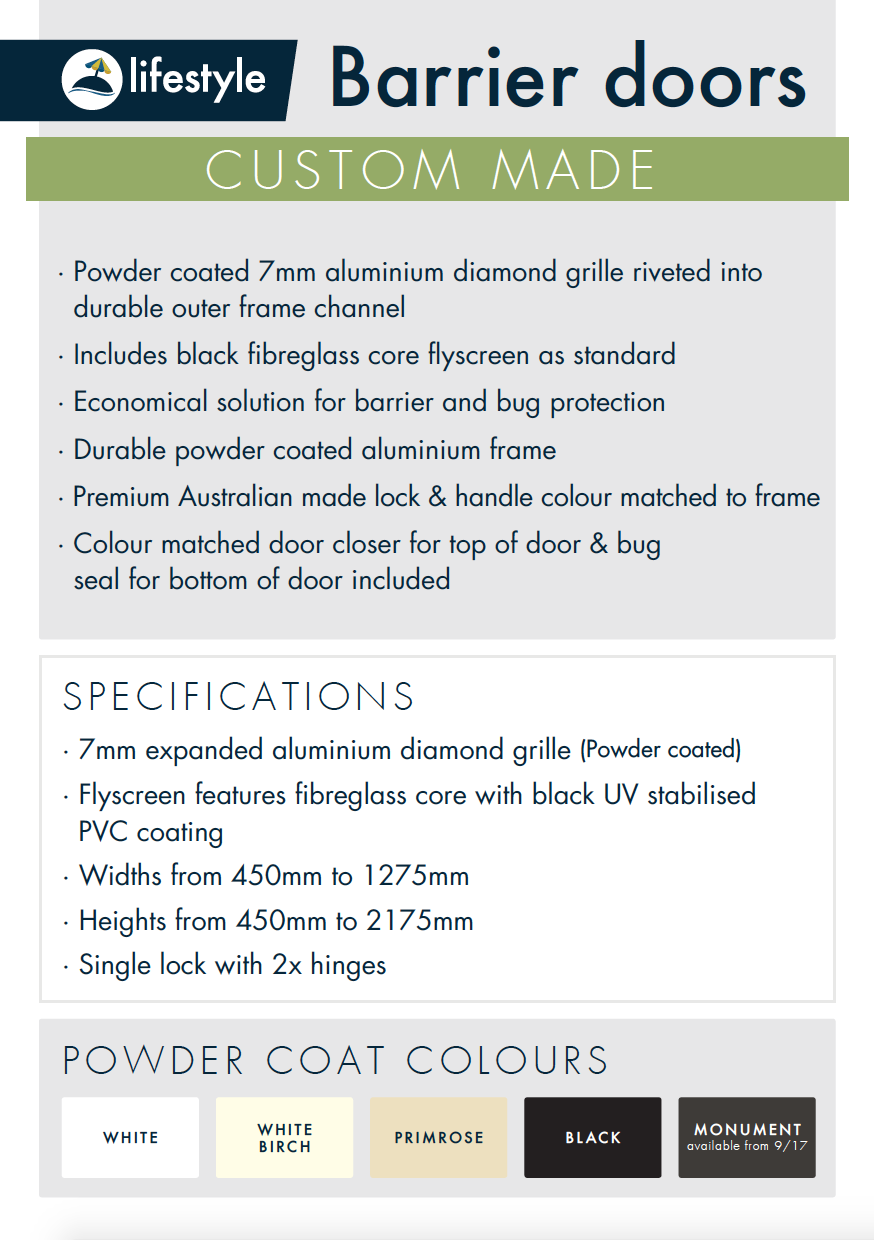 Custom barrier doors infoClick here to view