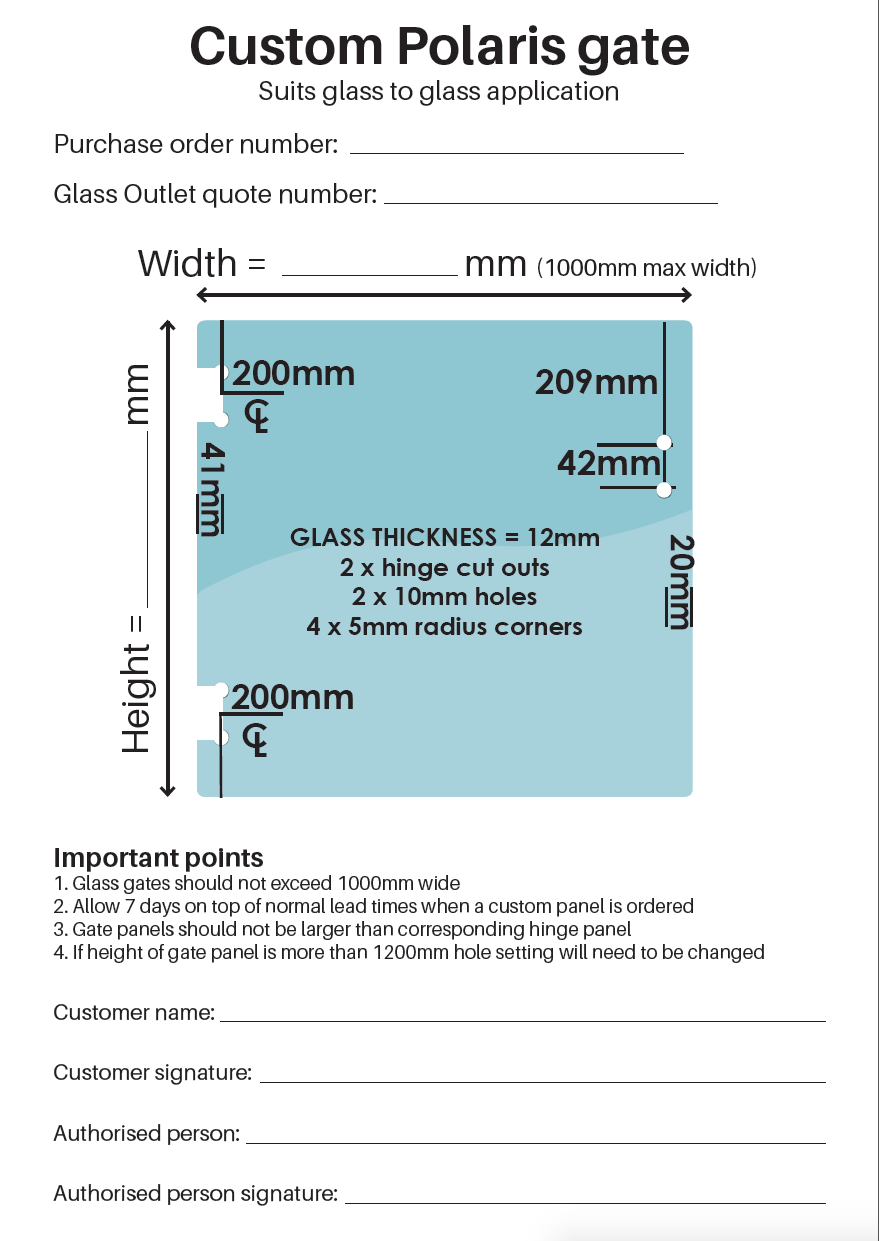 Custom Polaris glass to glass gateClick here to view