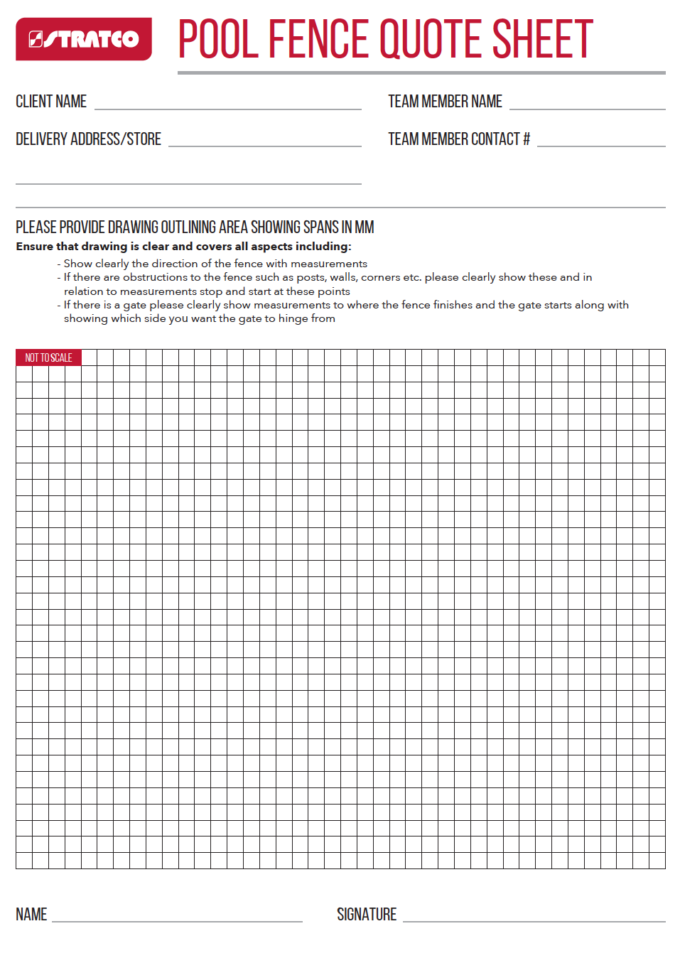 Pool fence quote sheetClick here to view