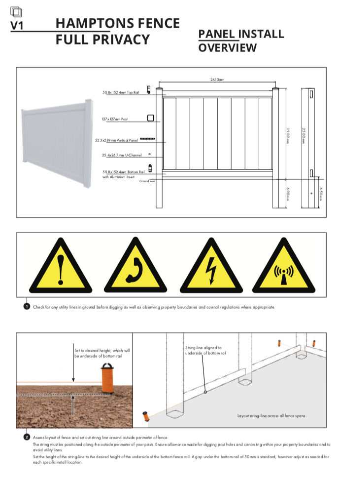 Hamptons Fencing - Full Privacy install overviewClick here to view
