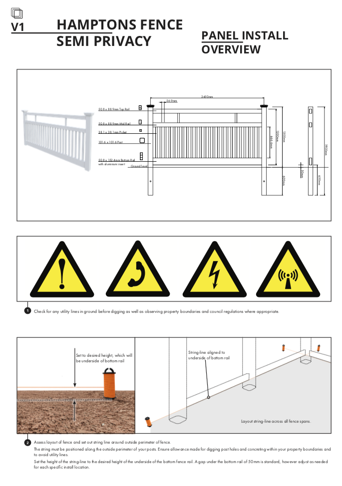 Hamptons Fencing - Semi Privacy install overviewClick here to view