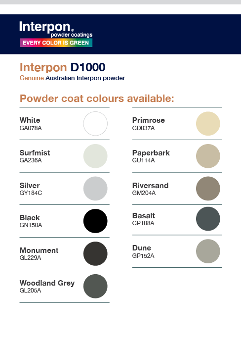 Powdercoat WarrantyClick here to view