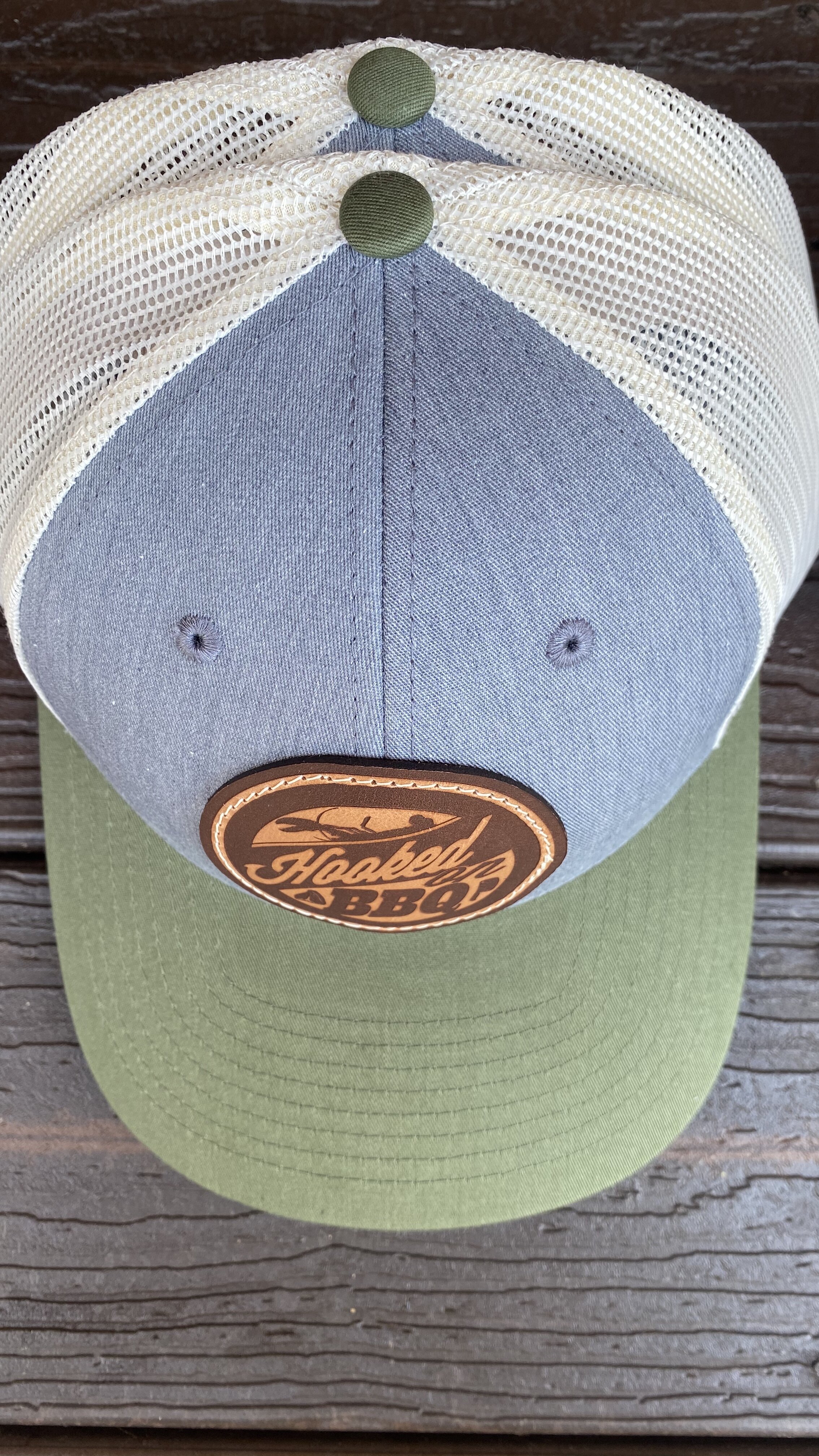 Hooked on BBQ Grey/Green Hat