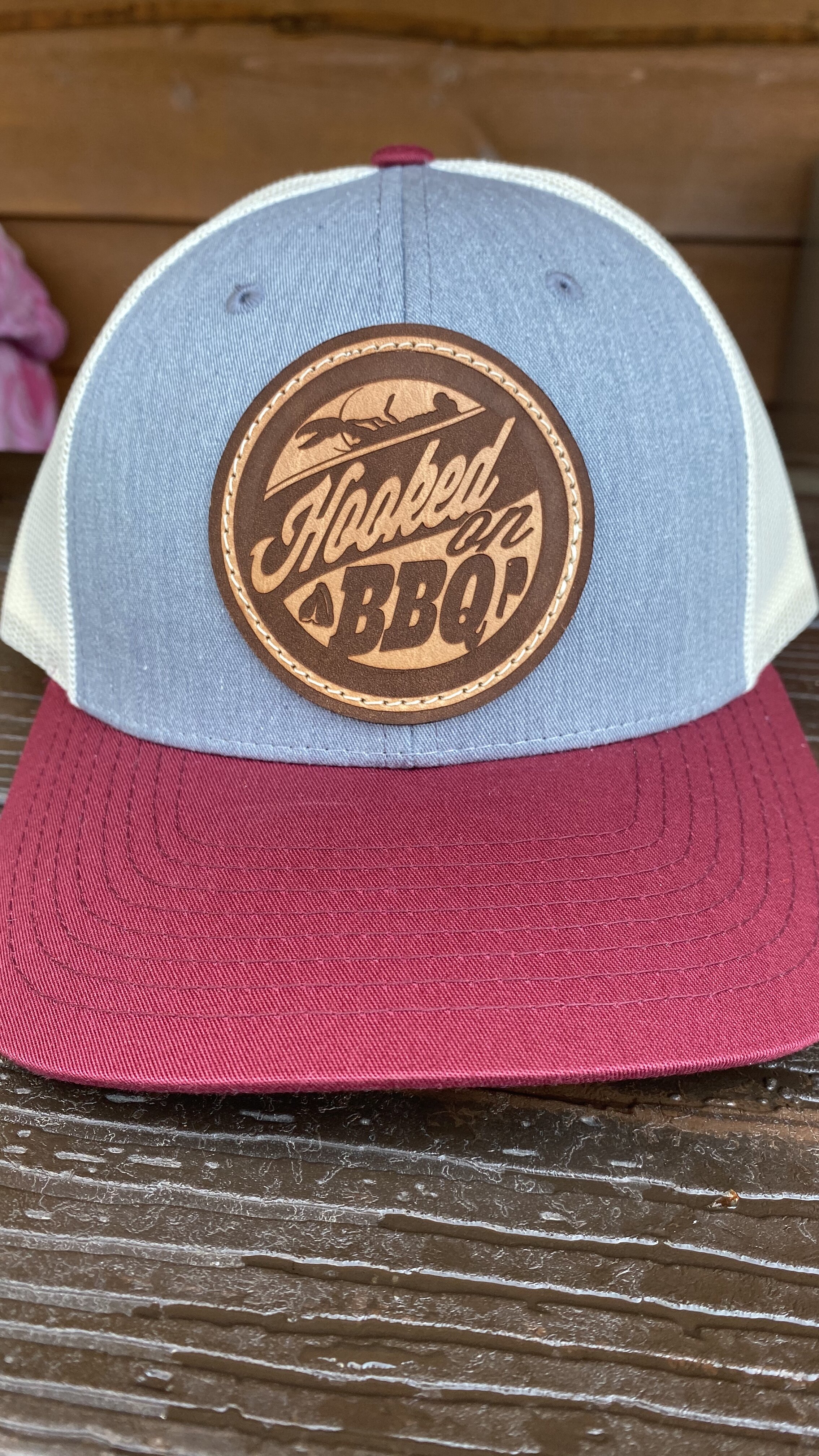 Hooked on BBQ Red/Grey Hat