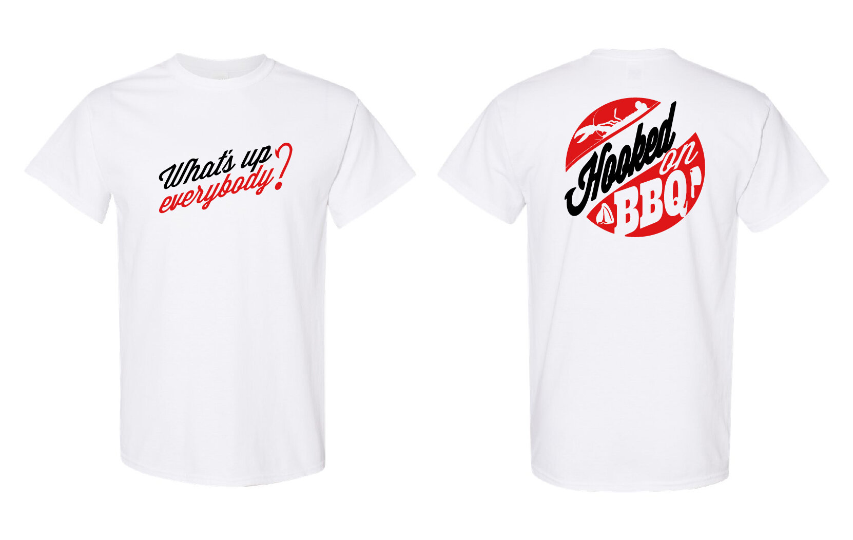 White Hooked on BBQ T-Shirt