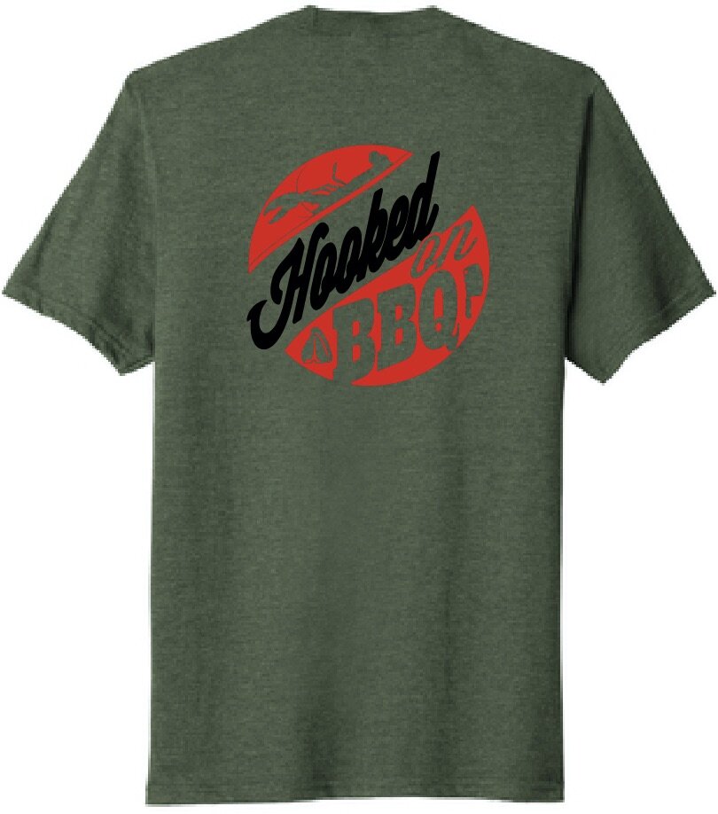Green Hooked on BBQ Soft Blend T-Shirt