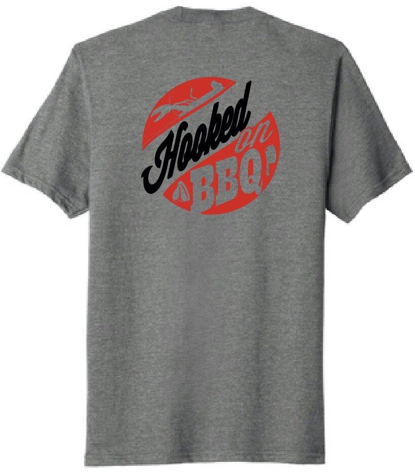 Grey Hooked on BBQ Soft Blend T-Shirt