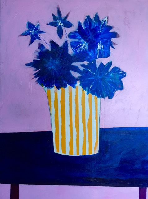 Cornflowers Yellow Vase, 2017