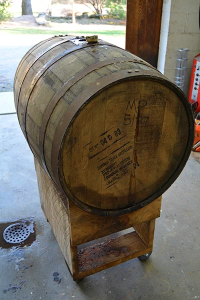 Pure Maple Syrup is aged in authentic Kentucky bourbon barrels