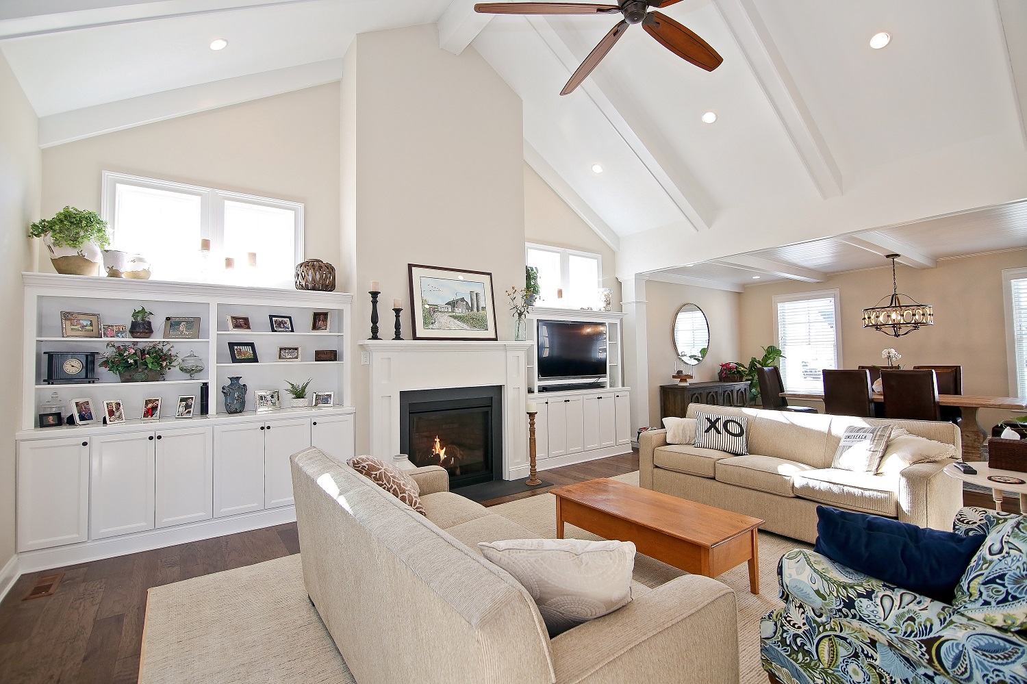 Living Room with Builtins