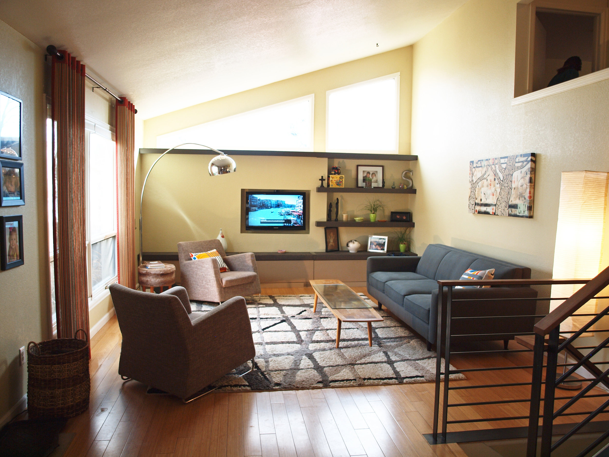 living room design  mid century modern