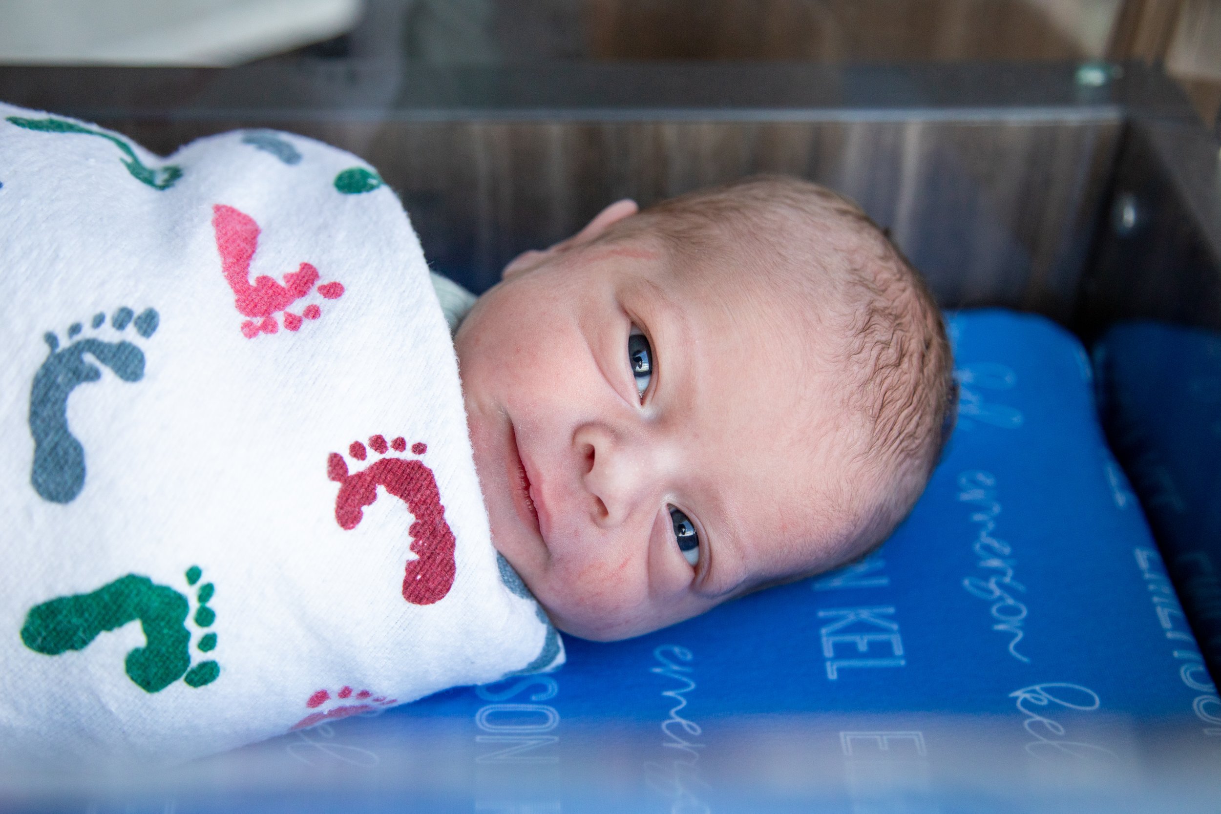 Newborn photography taken inside of hospital photographed by Kayla Duffney Creative.