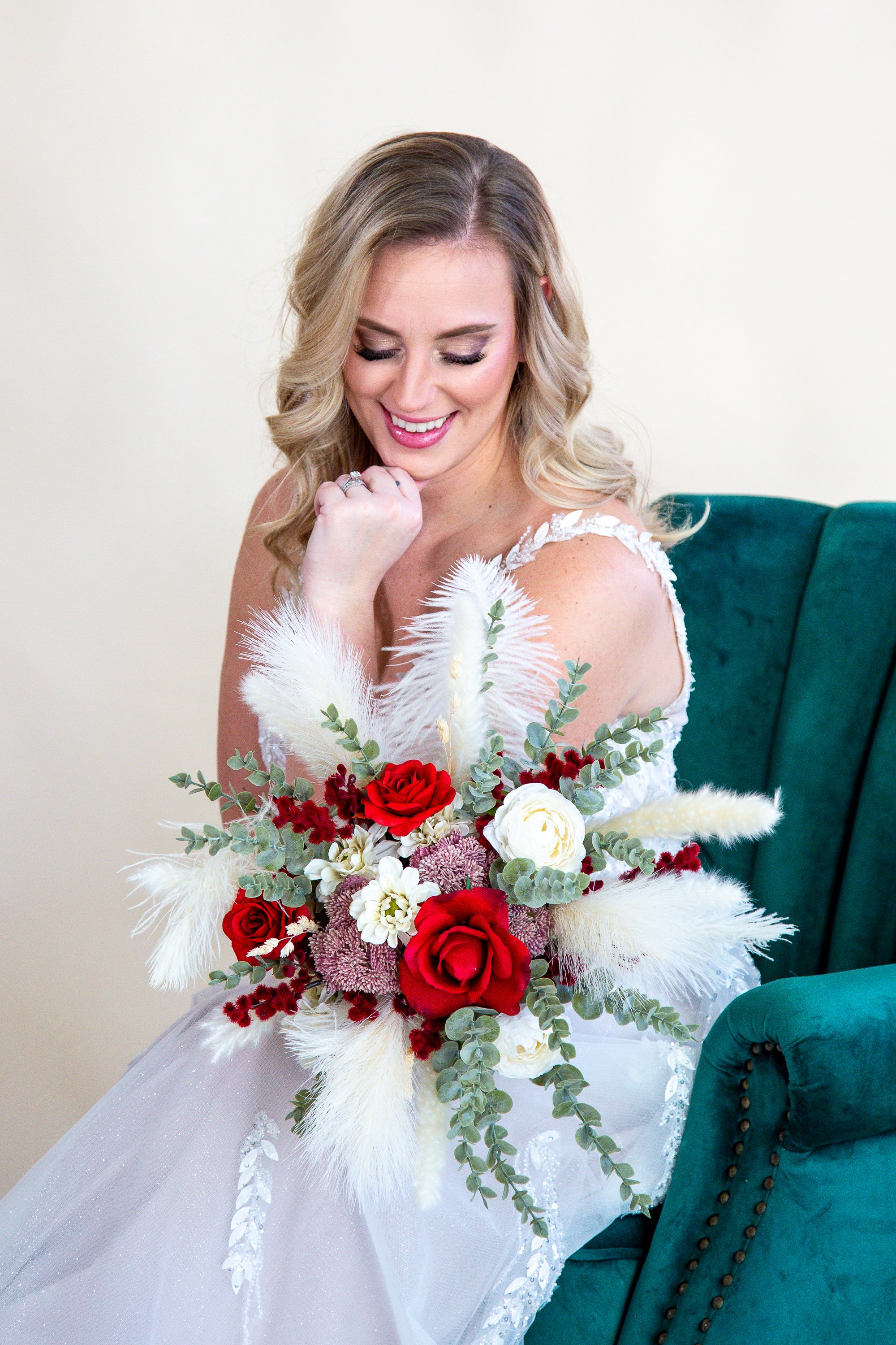 Wedding bridal floral bouquet created and photographed by Kayla Duffney Creative.