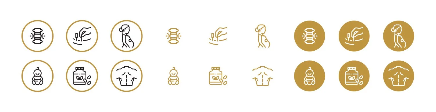 North Chiropractic Brand Icons created by Kayla Duffney Creative