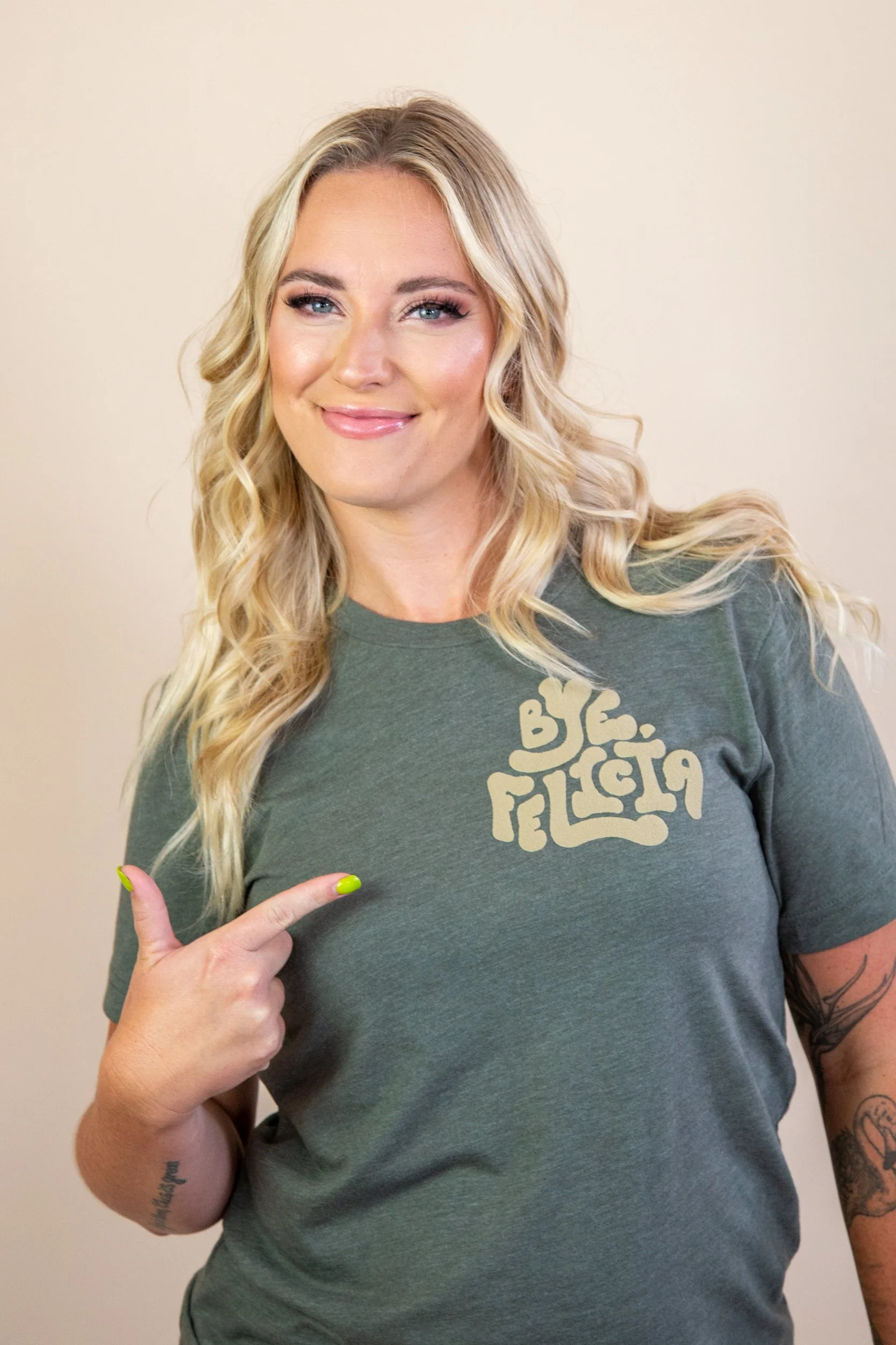 Bye Felicia sweater photographed by Kayla Duffney Creative.